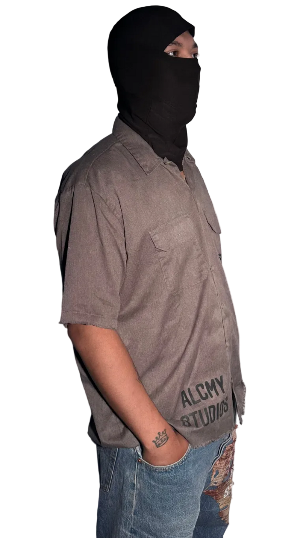 Alcmy Dark Marble Work Shirt XL