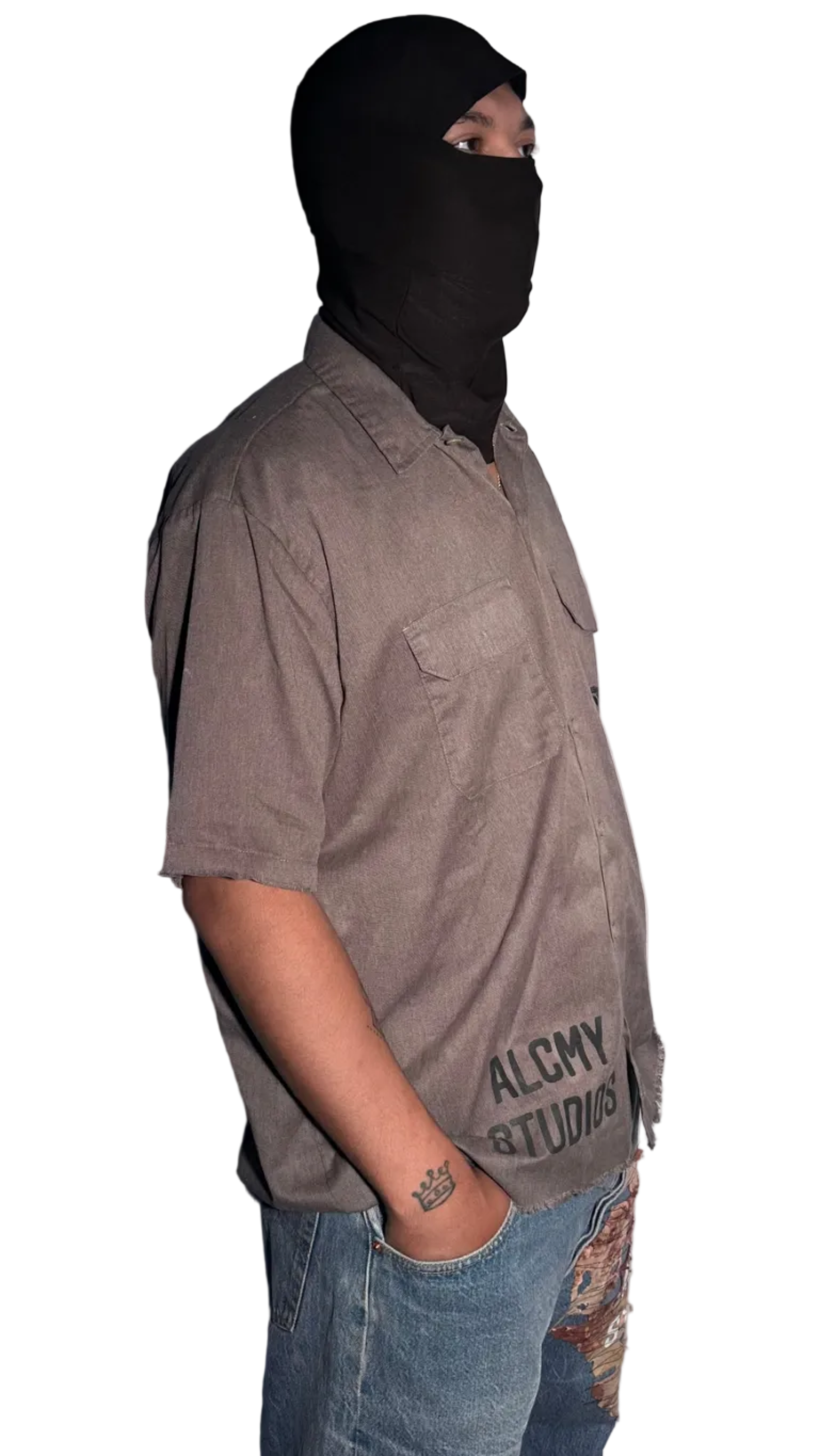 Alcmy Dark Marble Work Shirt XL