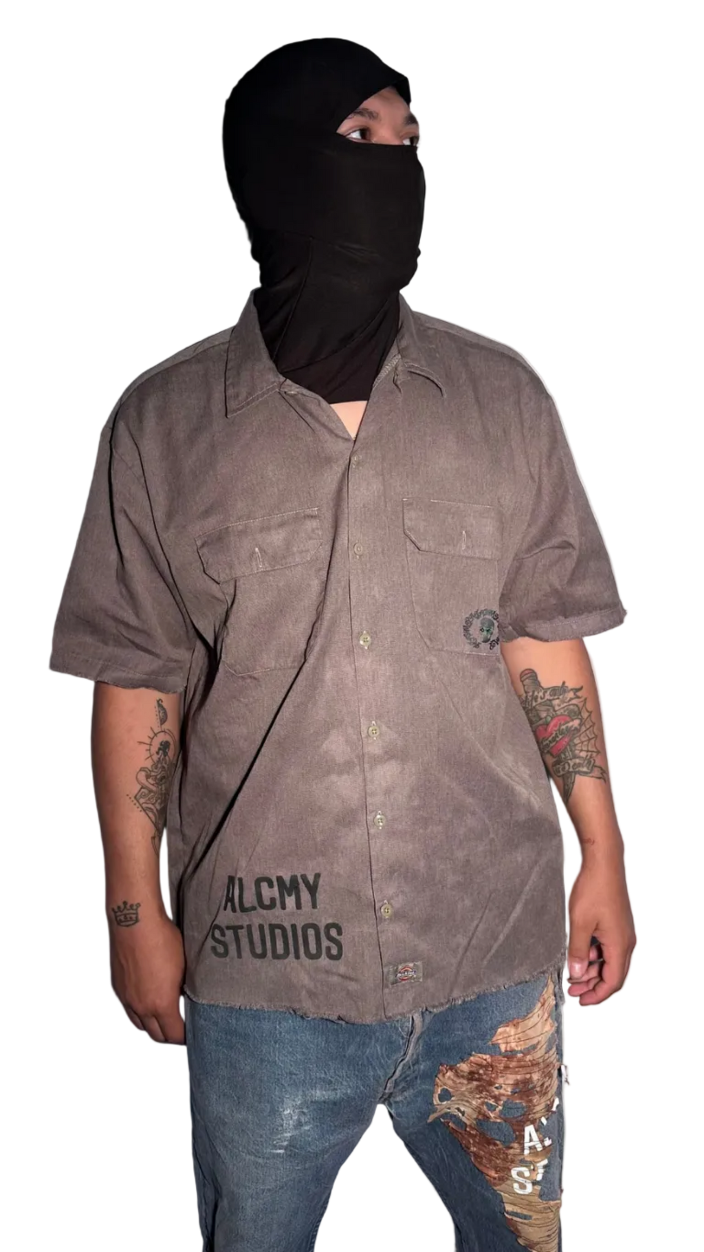 Alcmy Dark Marble Work Shirt XL