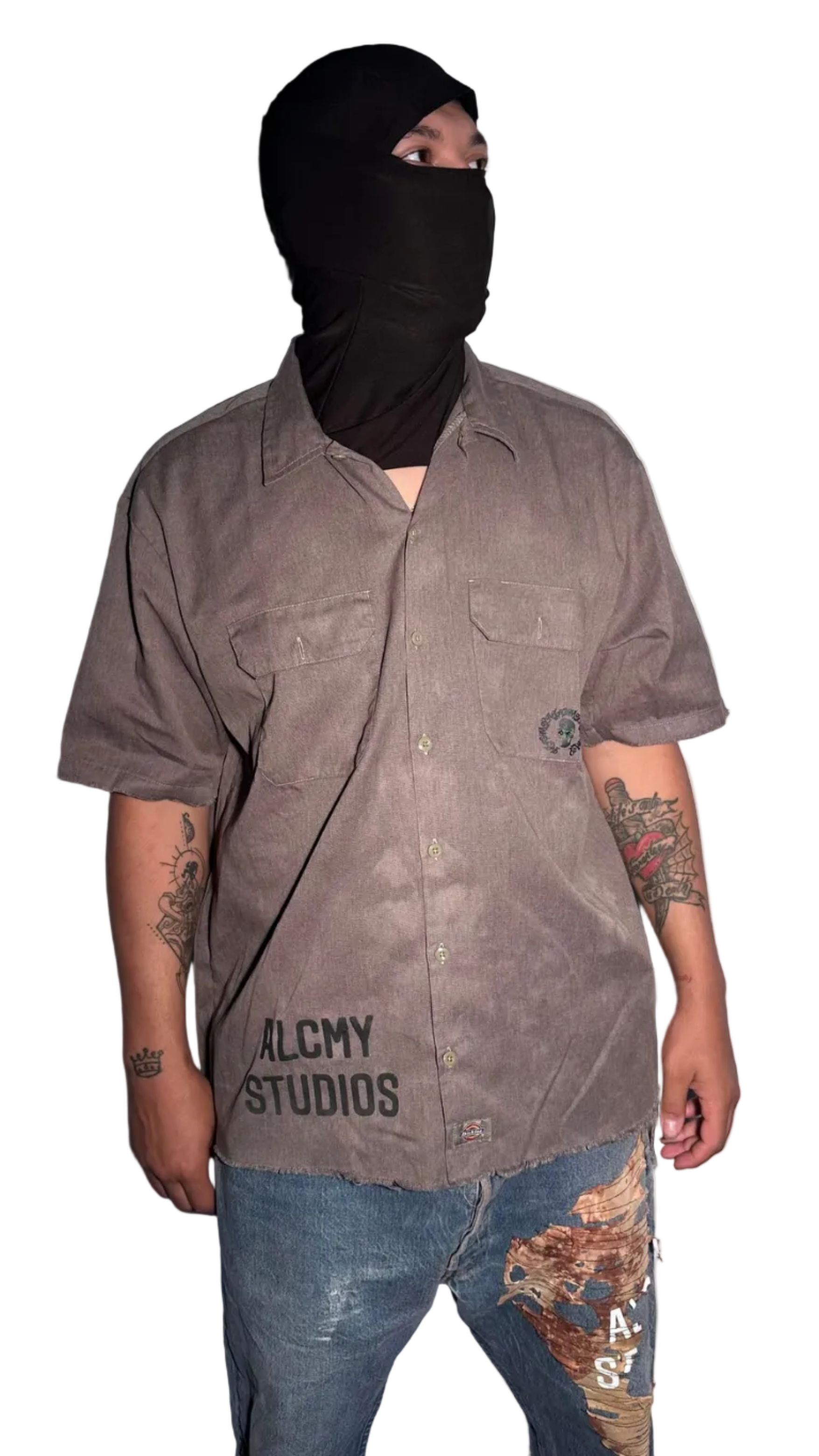Alcmy Dark Marble Work Shirt XL